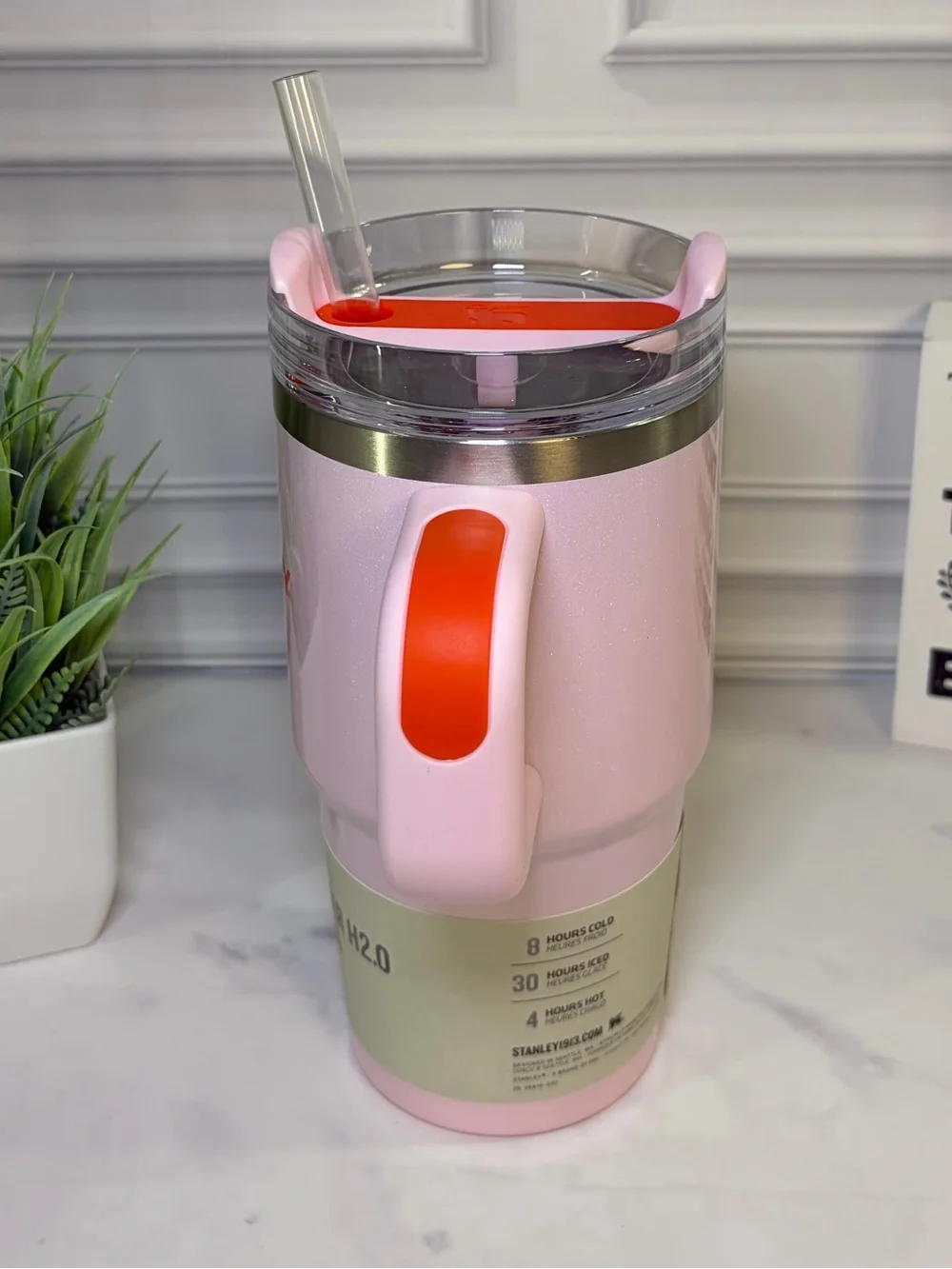 Stanley Rose Petal Shimmer 20oz Quencher BNWT